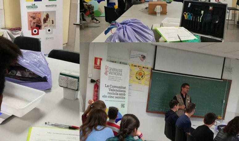 IES Federica Montseny Taller Recicla 5 sentidos mayo 2017