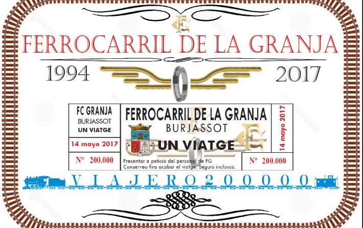 Tren Granja- Cartel viajero 200.000