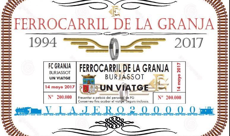 Tren Granja- Cartel viajero 200.000