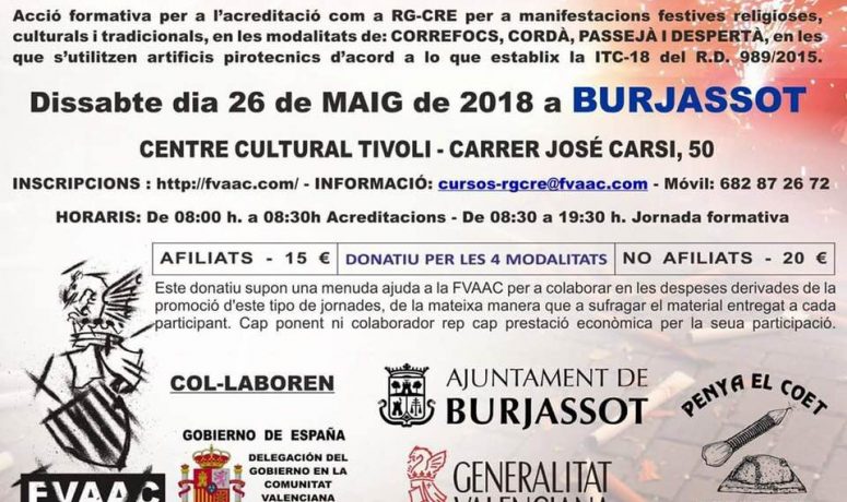 Curso Penya El Coet mayo 2018