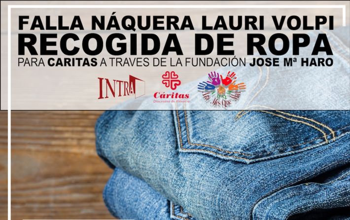 cartel recogida de ropa LV