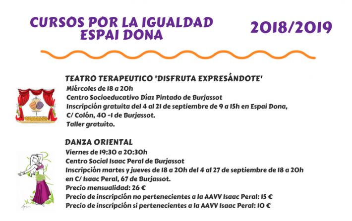 Cursos Espai Dona 2018/19