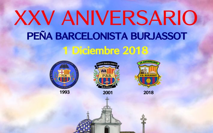 Cartel 25 aniversario peña barcelonista