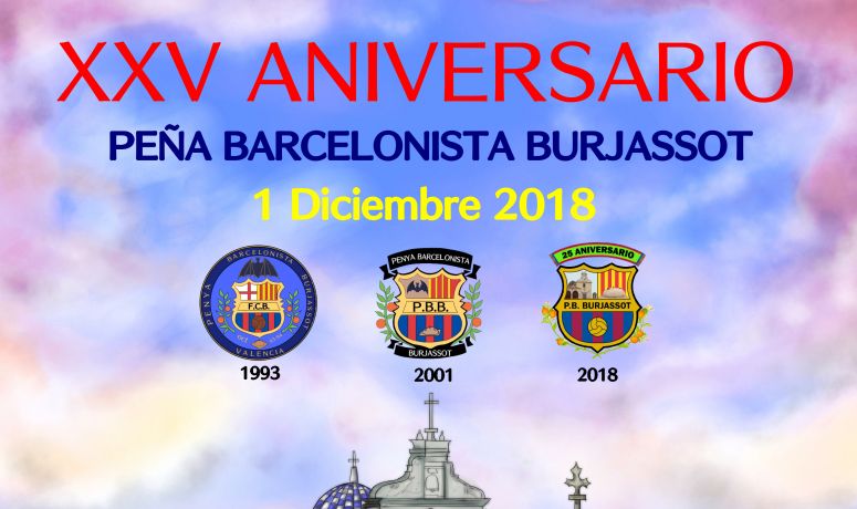 Cartel 25 aniversario peña barcelonista