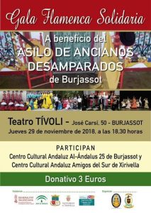 Cartel Gala solidaria flamenco