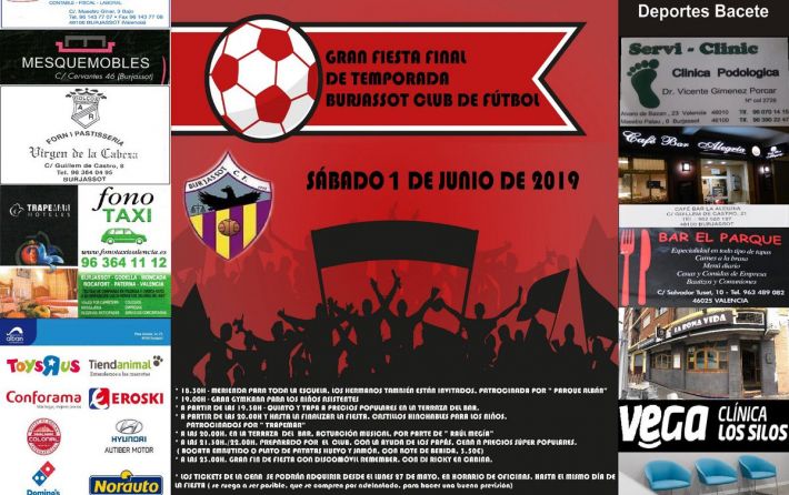 Burjassot CF Fiesta fin de temporada 1-06-2019