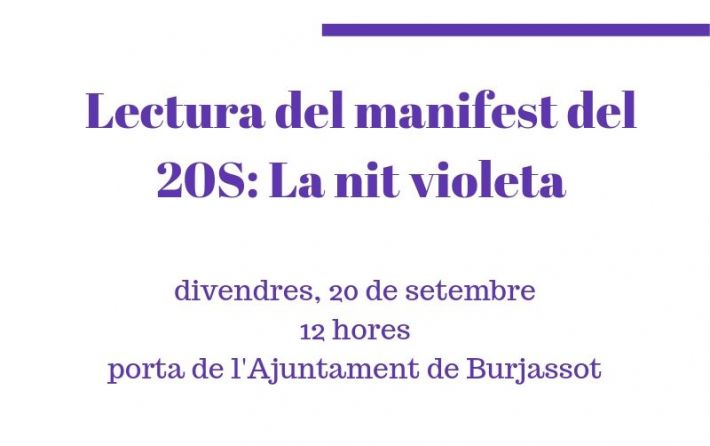 Lectura del manifest del 20S_ La nit violeta