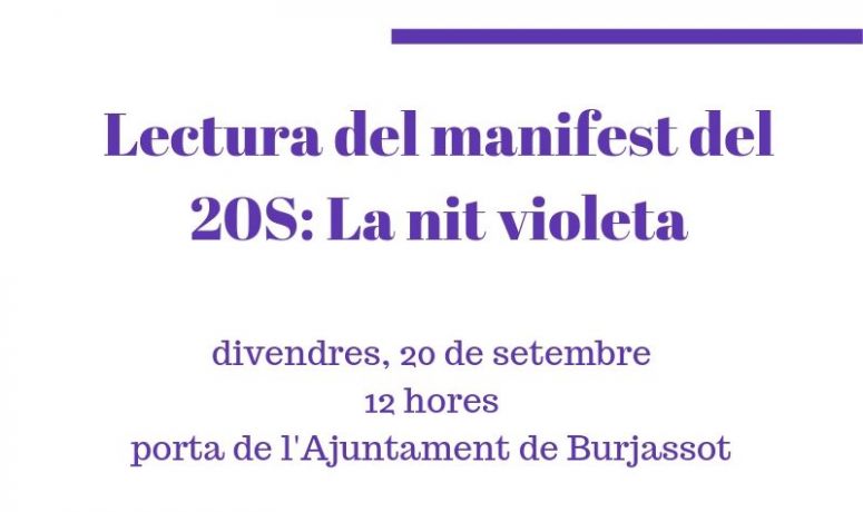 Lectura del manifest del 20S_ La nit violeta