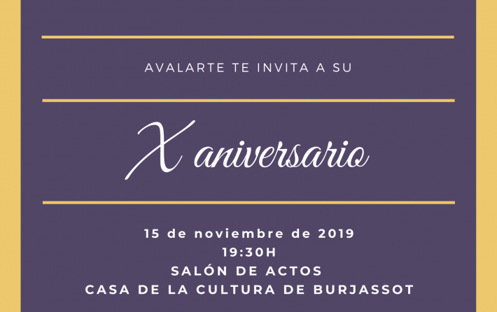 X aniversario AVALARTE 15-11-2019