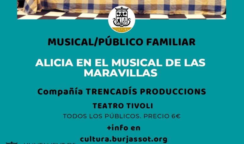 Cartel Alicia en el musical de las maravillas 15-11-2020