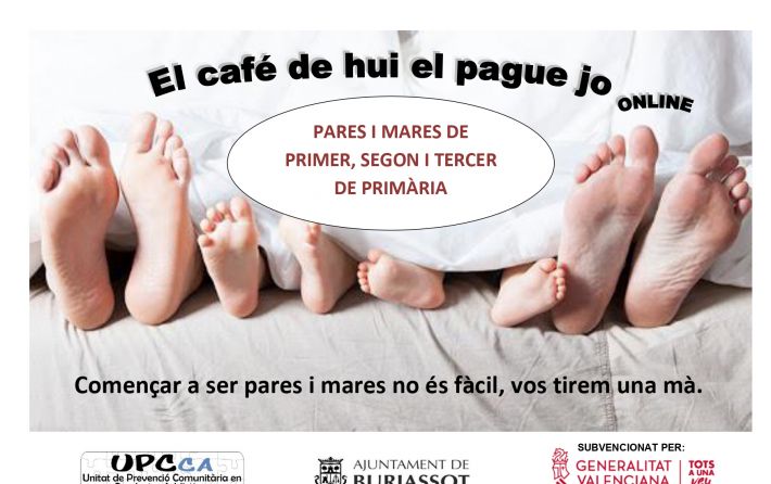 Cartell El cafè de hui el pague jo Peques VALENCIANO