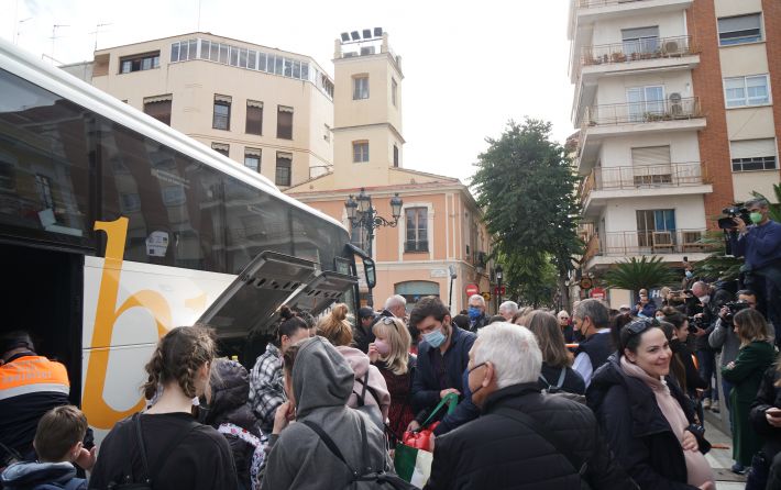 Recepción autobús Ucrania