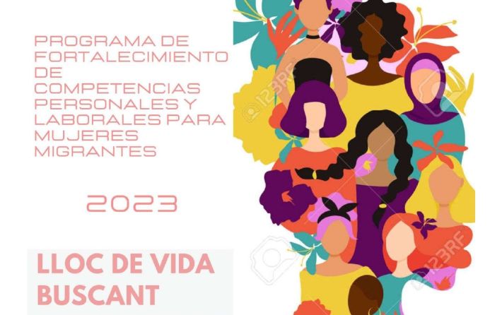 Cartel curso Lloc de Vida para mujeres migrantes