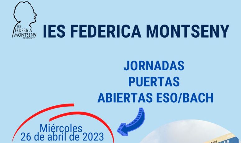 JORNADAS PUERTAS ABIERTAS IES FEDERICA MONTSENY