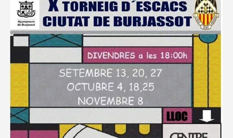 X Torneo de Ajedrez Ciudad de Burjassot 13-09-2024