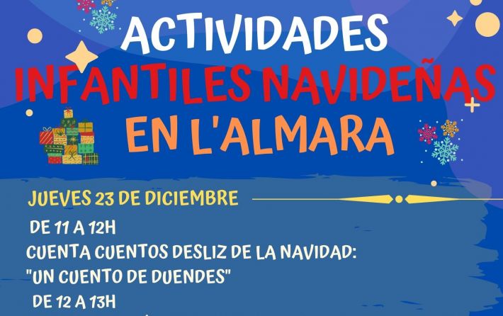 Actividades Infantiles Mercado l'Almara diciembre 2021