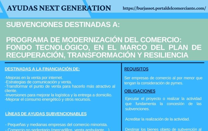 SUBVENCION Fondo Tecnologico Enero