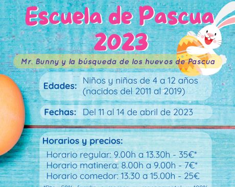 Cartel Escuela de Pascua 2023